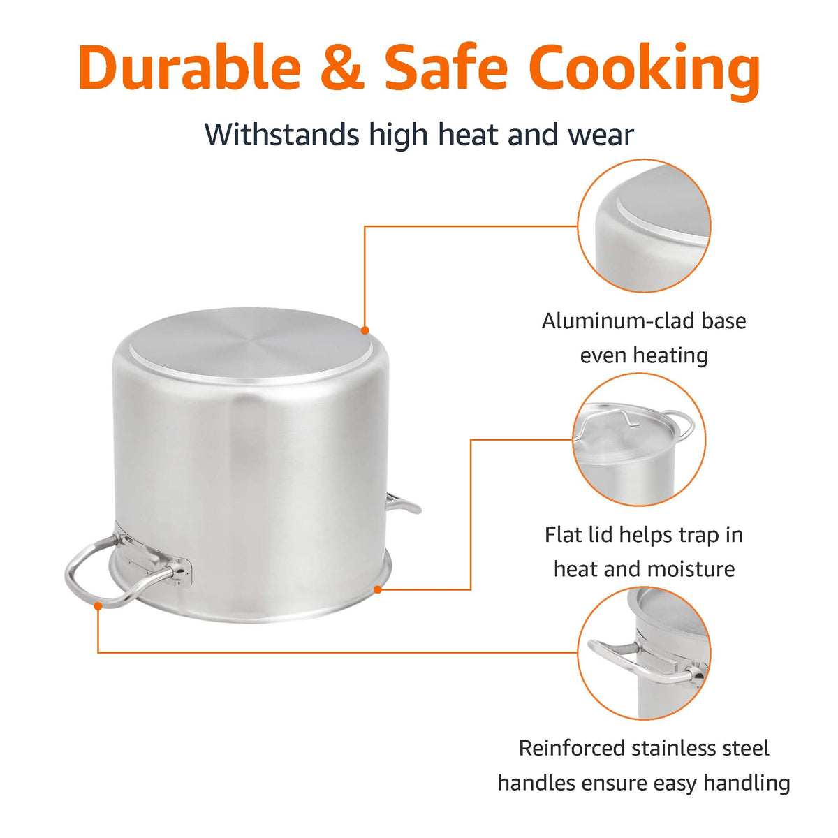 12 Quarts Stainless Steel Stock Pot with Cover L6122
