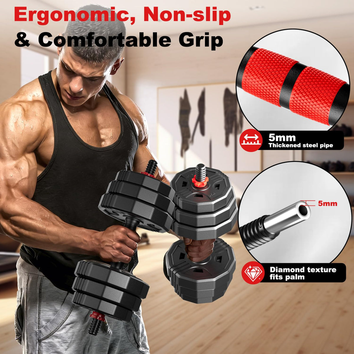 Adjustable Dumbbell Set 5in1 V87755