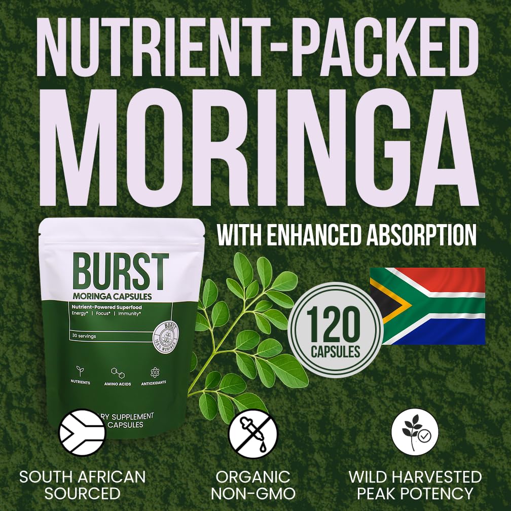 Organic Moringa Leaf Capsules 120 Ct U2950