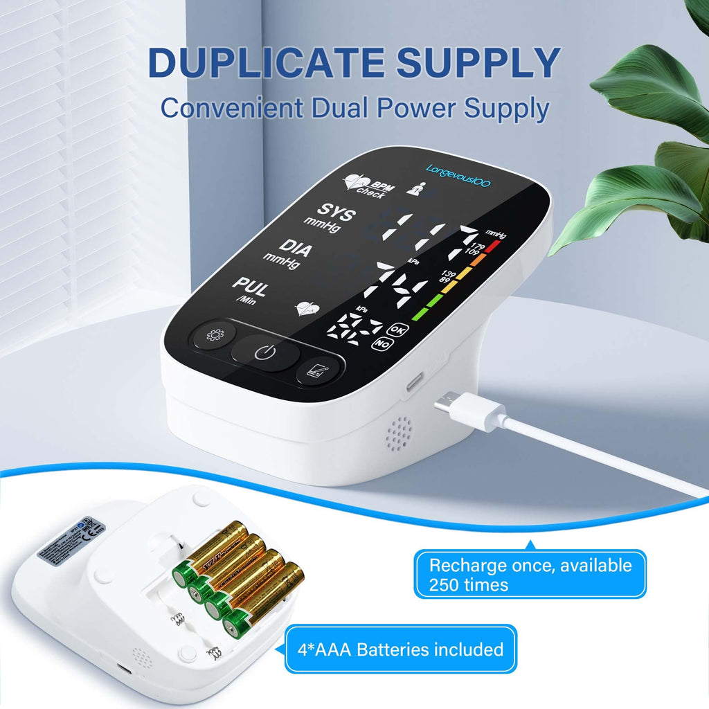 Automatic Upper Arm Blood Pressure Monitor with Large Cuff Q844