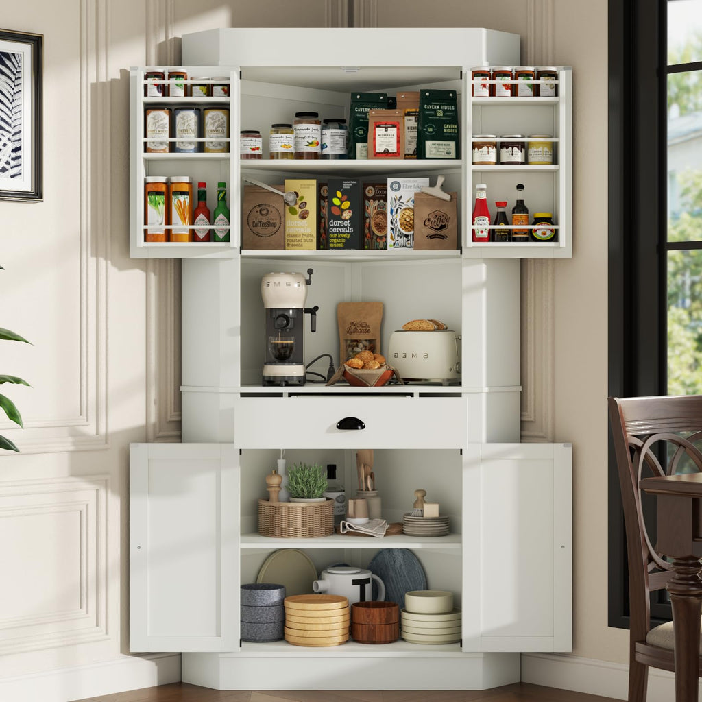 74" Corner Cabinet with Charging Station I431069
