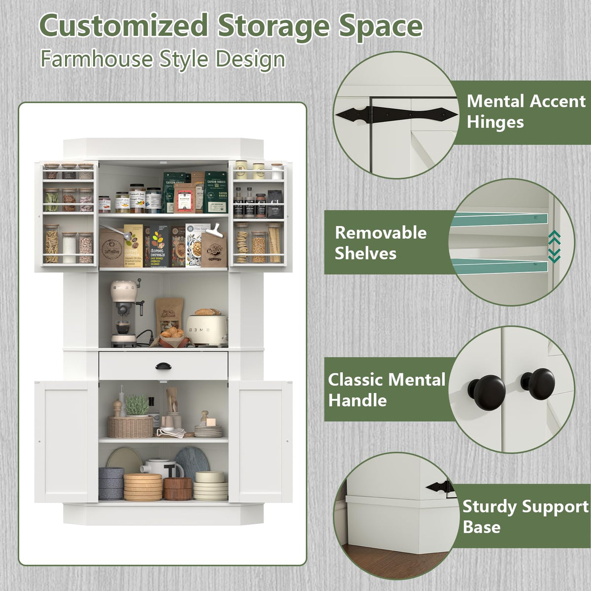 74" Corner Cabinet with Charging Station I431069
