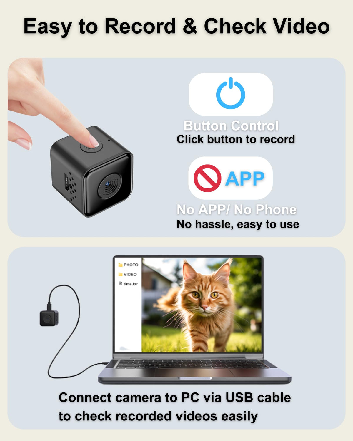 Cat Camera Collar with Tracker Tag, 1080P HD Pet POV Action Cam, Lightweight 0.7oz, Night Vision R802