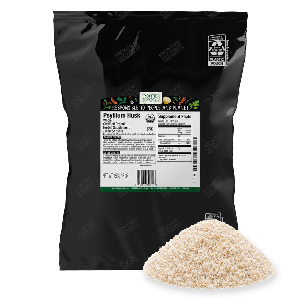 Organic Whole Psyllium Husk 16 Ounce A430