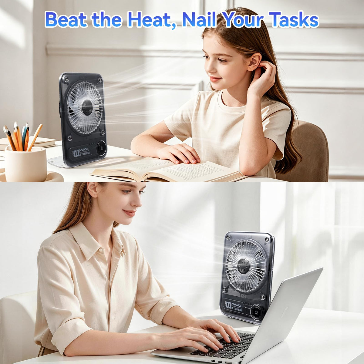 8.6 Inch Rechargeable Portable Desk Fan S55974