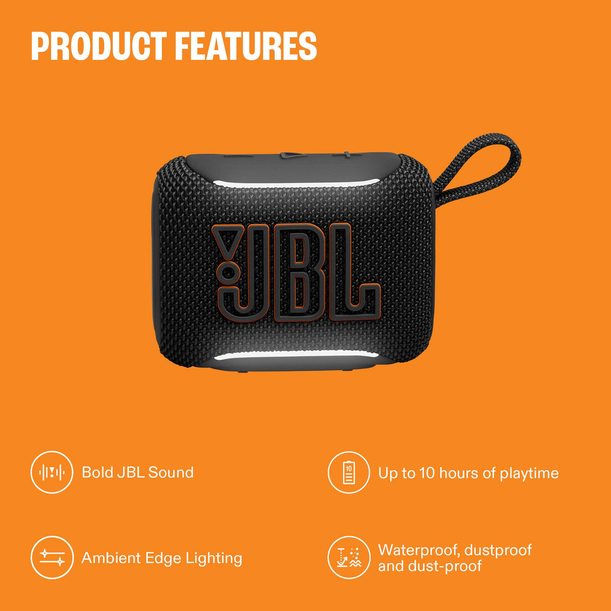 Portable Bluetooth Speaker Waterproof Dustproof Black A837846