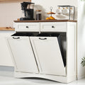 Antique White Double Tilt Out Trash Cabinet V80834
