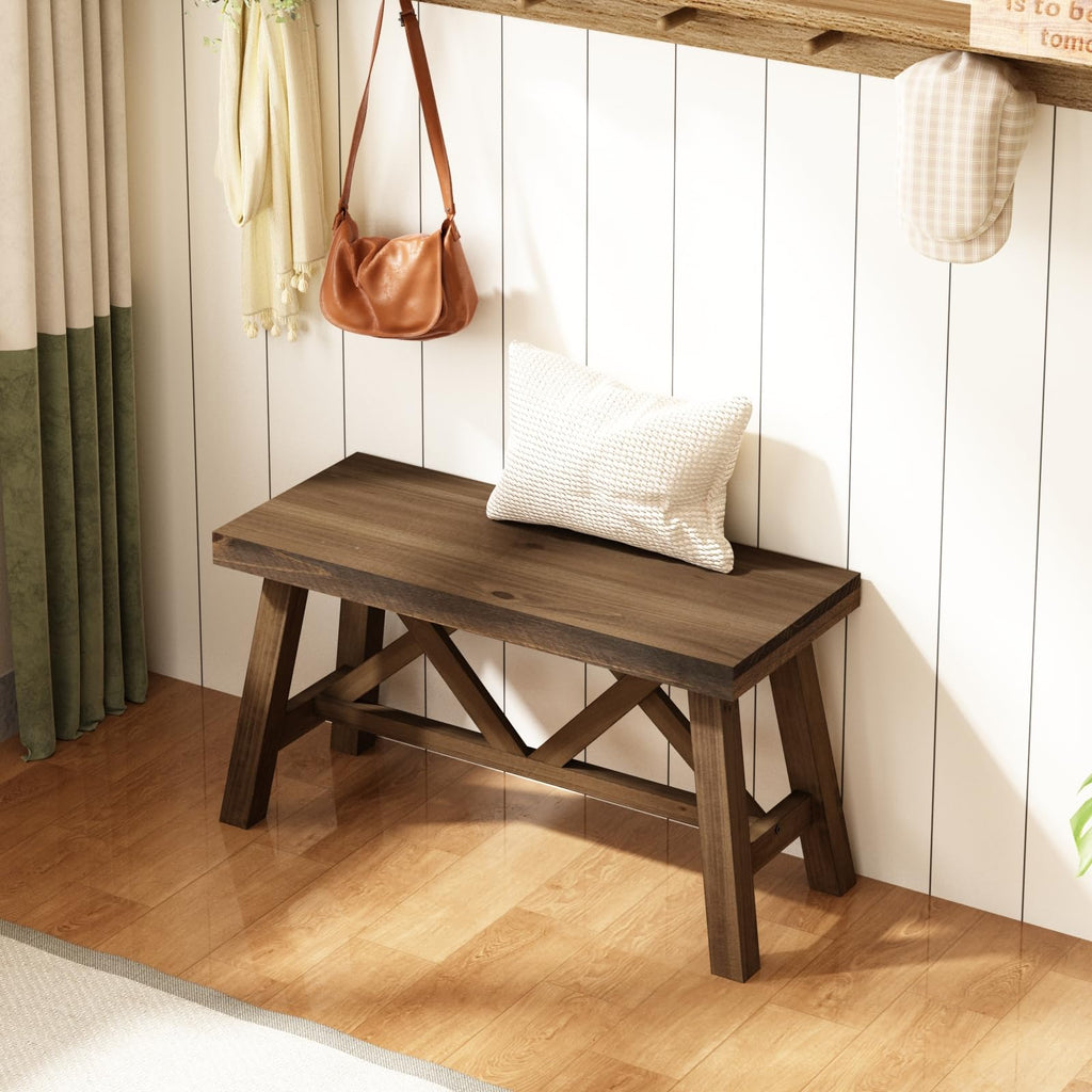 30" Solid Wood Bench Y581