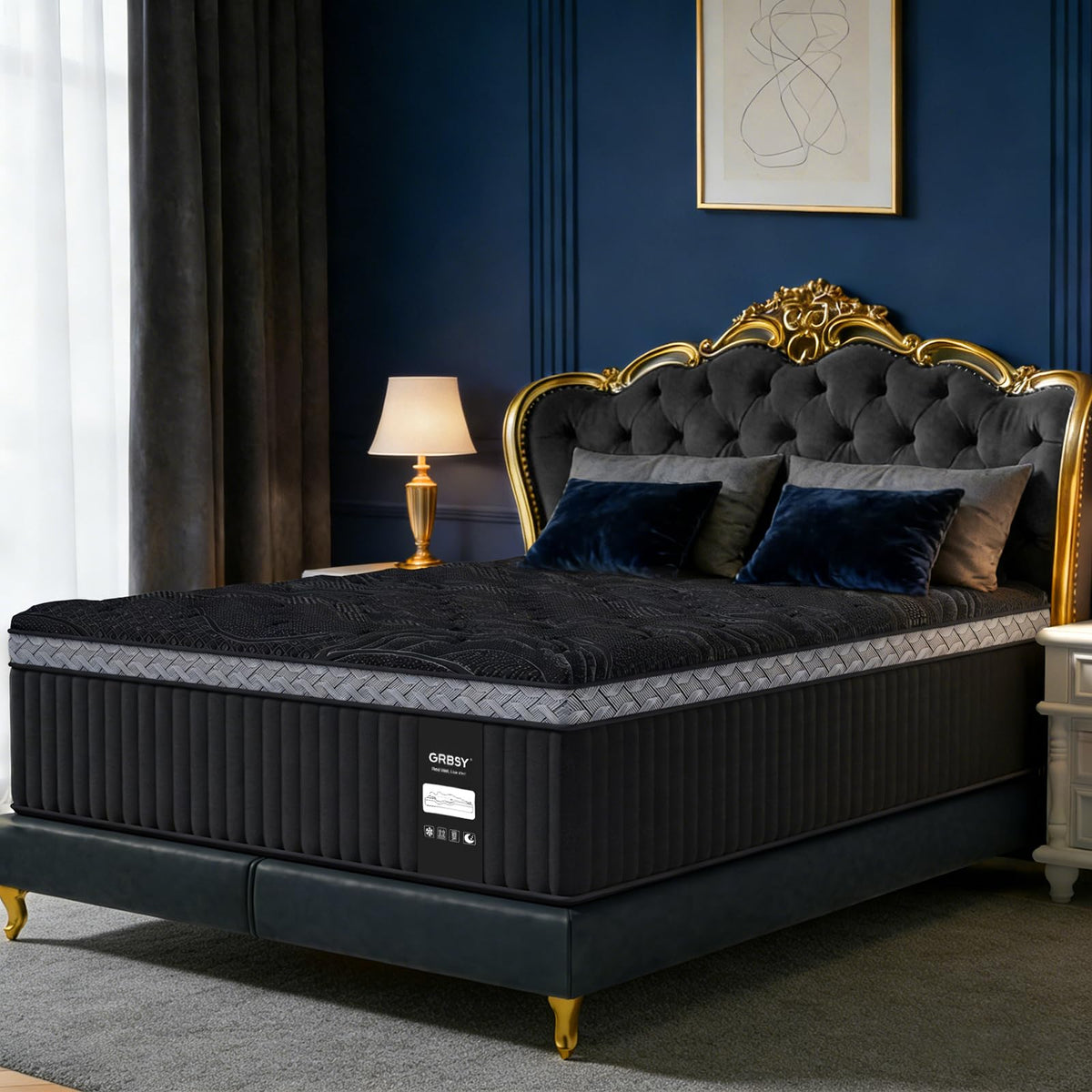 16 Inch Queen Size Hybrid Mattress in a Box O628