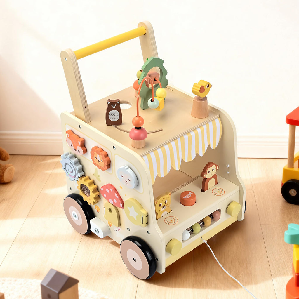 Wooden Activity Cube Push Walker N291