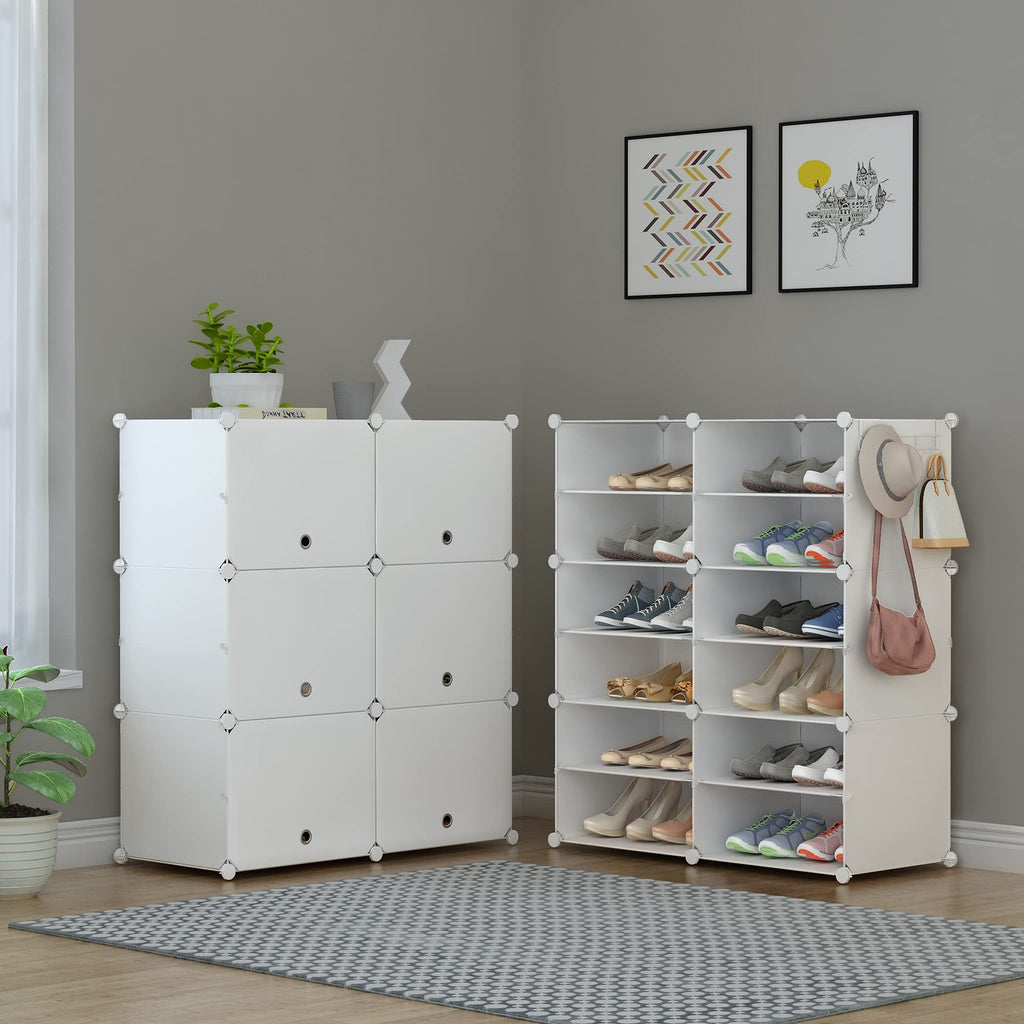 24 Pair Modular Shoe Rack Organizer E123837