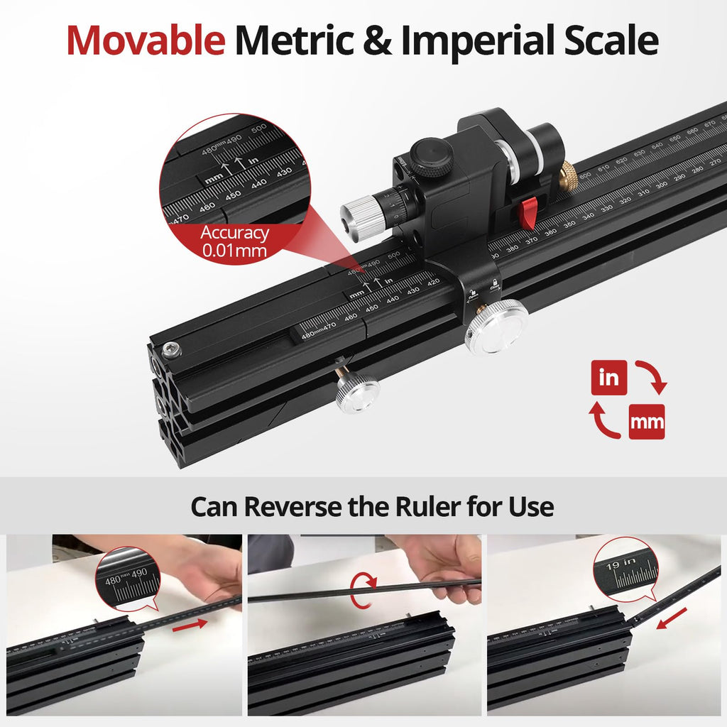Table Saw Miter Gauge with Aluminum Extended Fence V94419