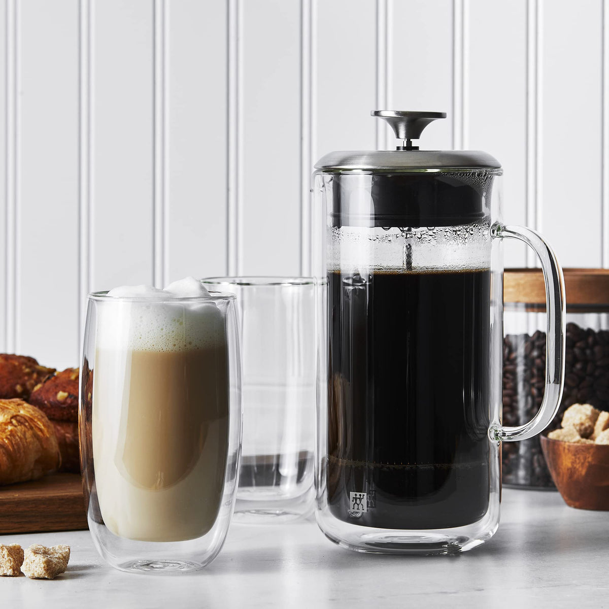Double Wall French Press and Latte Glass I5999