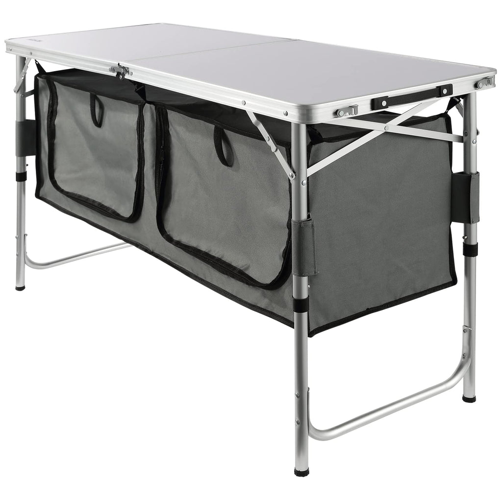Folding Camping Cooking Table with Storage Organizer P895