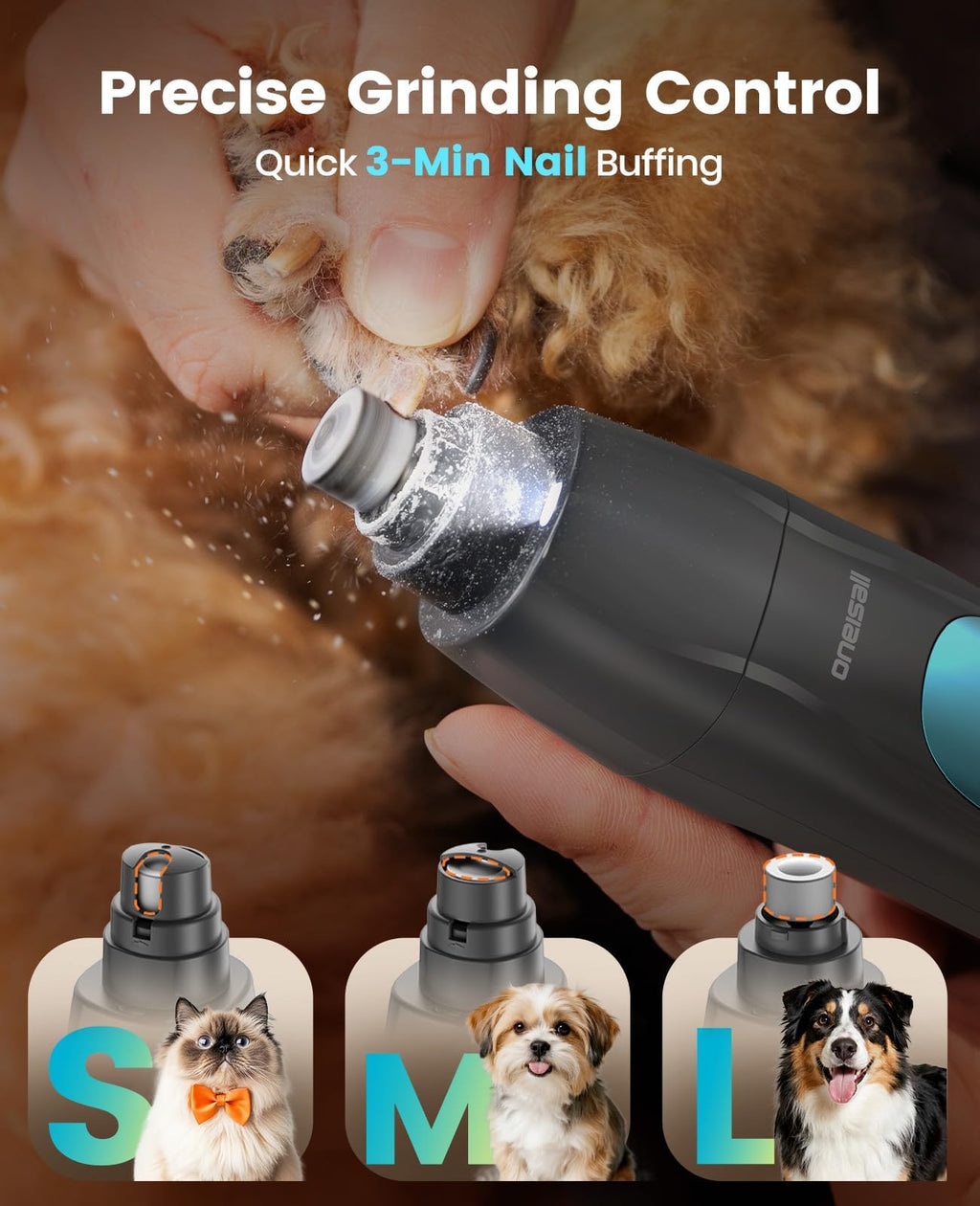 4-in-1 Dog Grooming Kit with LED Light Y8393