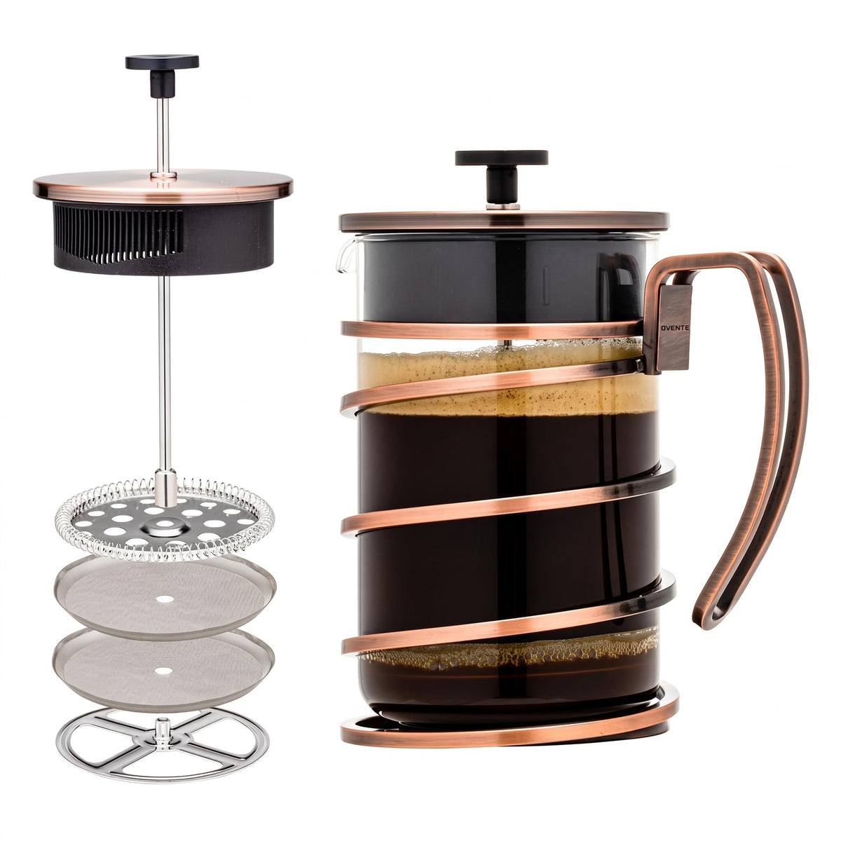 French Press Coffee Maker 27oz with 4 Filters P58411