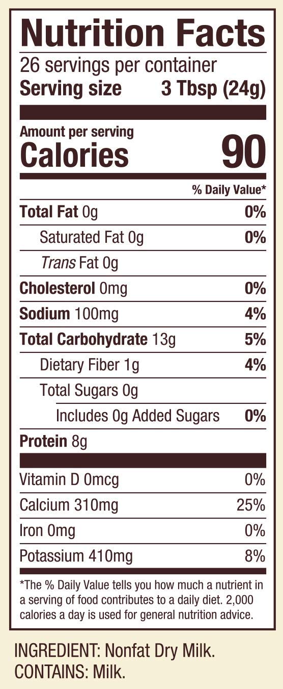 Nonfat Dry Milk Powder, 22oz I203