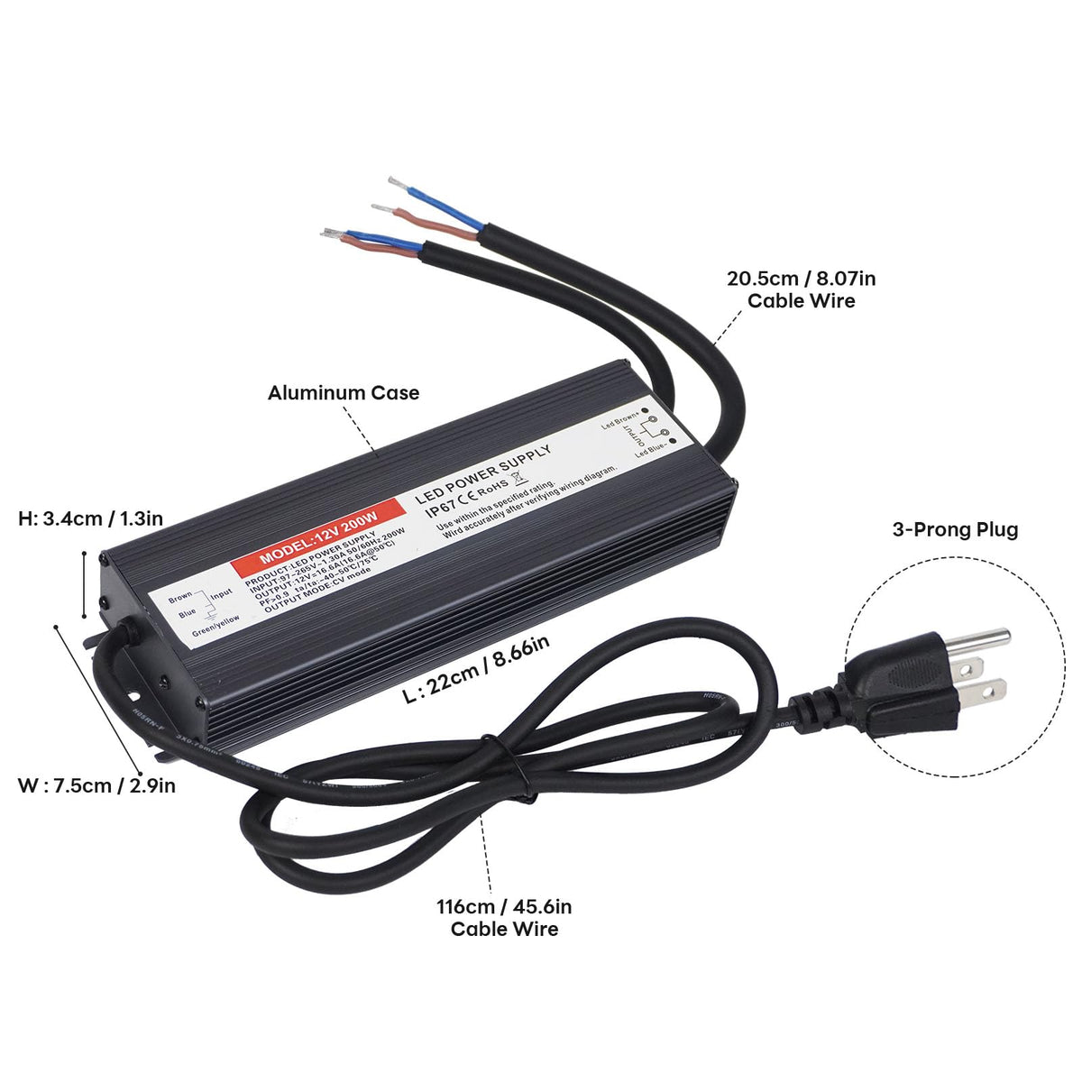 200W 12V LED Power Supply X25418