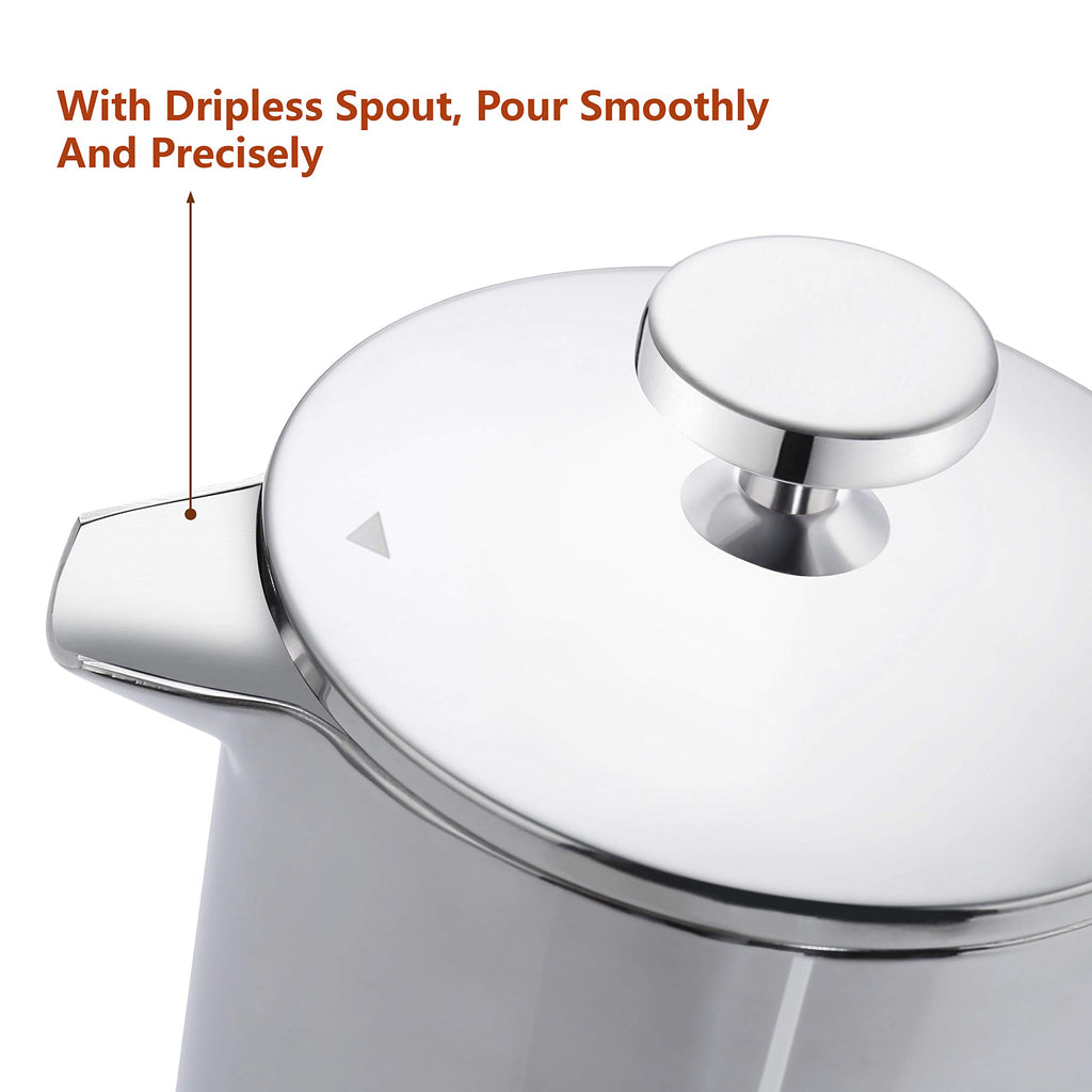 Single Serve Stainless Steel Thermal French Press M739