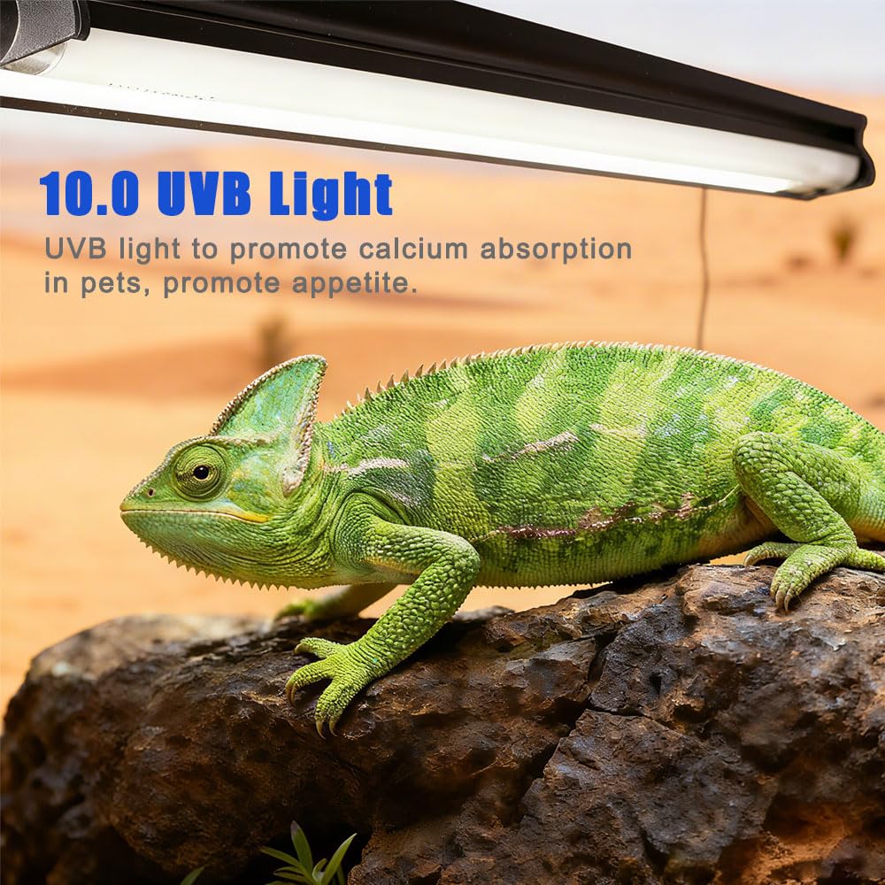 15W 10.0 UVB Reptile Light Fixture 18 Inch E956