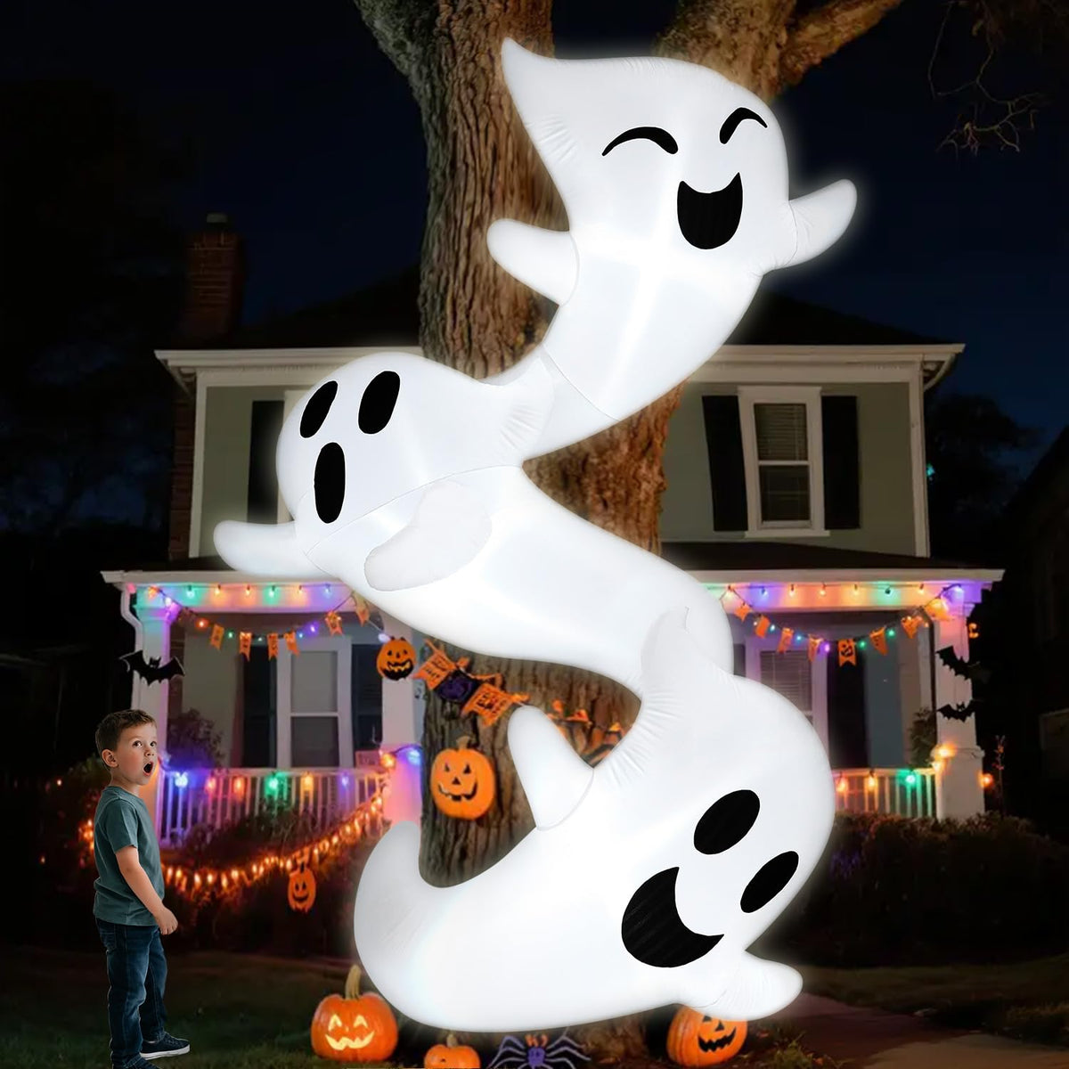 8ft Light Up Inflatable Ghosts H983