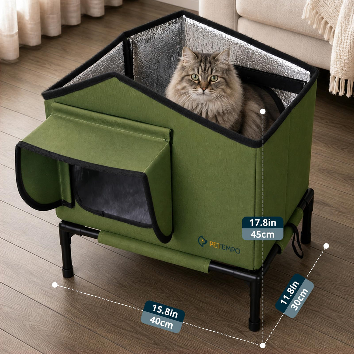 Weatherproof Insulated Outdoor Cat House M67867