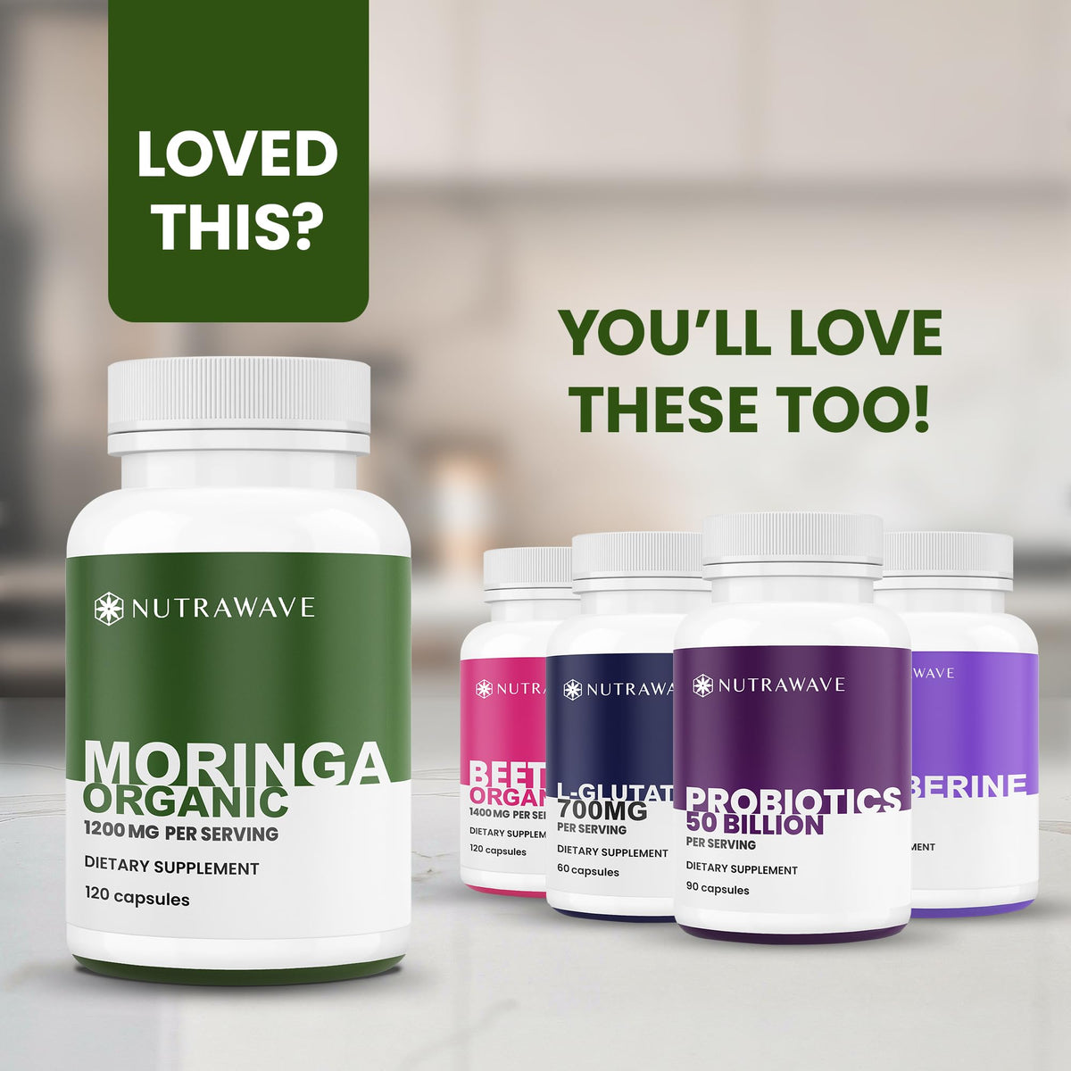 Organic Moringa Capsules 1200mg 120 Capsules V483