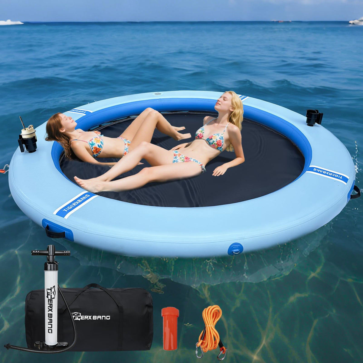Inflatable Water Hammock with Cup Holder U827