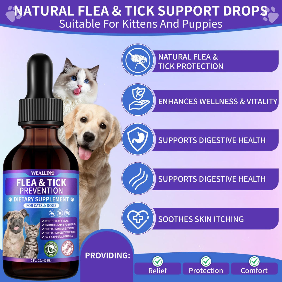 Flea and Tick Support for Dogs and Cats 60ml J10920
