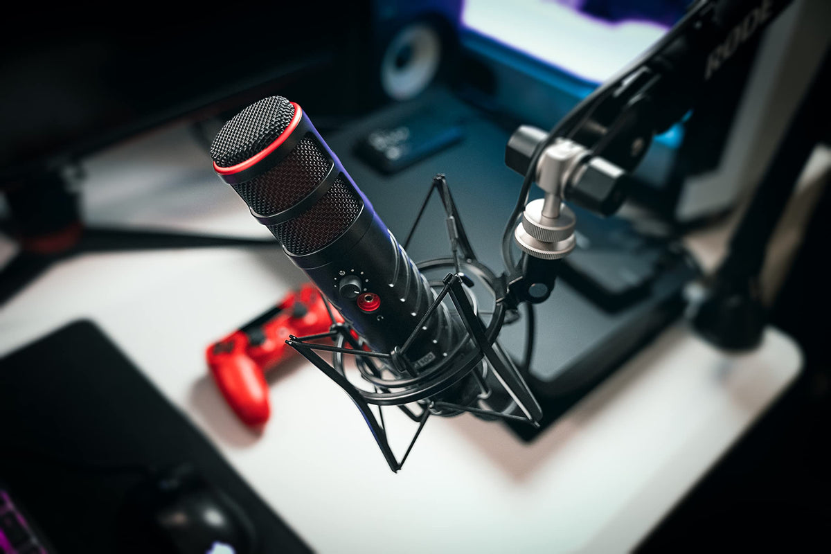 USB Dynamic Microphone & Desk-Mounted Boom Arm V21878