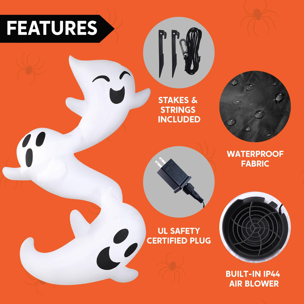 8ft Light Up Inflatable Ghosts H983