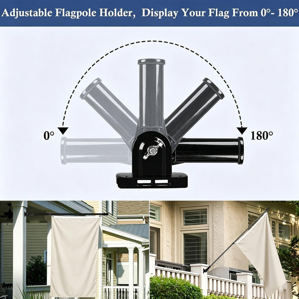 Flag Pole Holder Aluminum Alloy Bracket I141195
