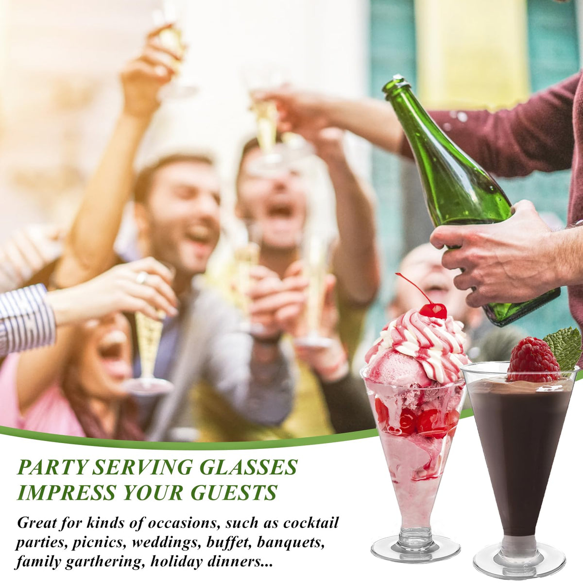 40 Pack 6 oz Disposable Plastic Martini Glasses O60273