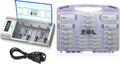 Universal Smart Battery Charger with 12 AA and 8 AAA Batteries L381
