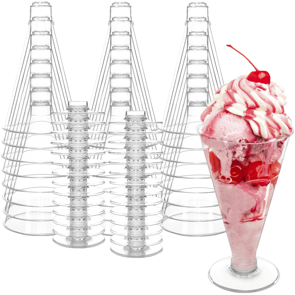 40 Pack 6 oz Disposable Plastic Martini Glasses O60273