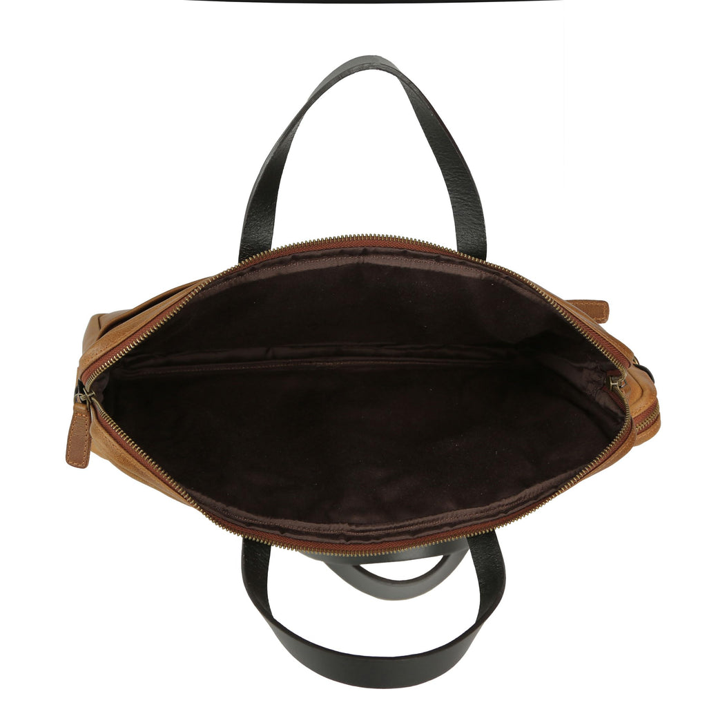 Leather Laptop Sleeve 15.5" with Shoulder Strap E322