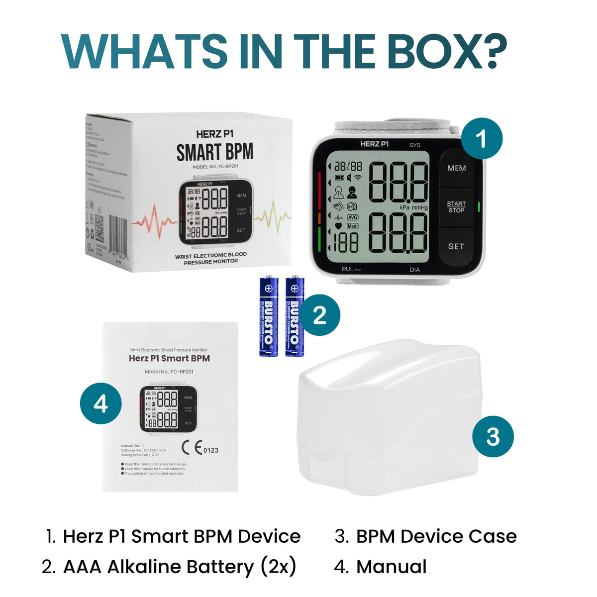 Wrist Blood Pressure Monitor with Large LCD Display and Adjustable Cuff Y61919