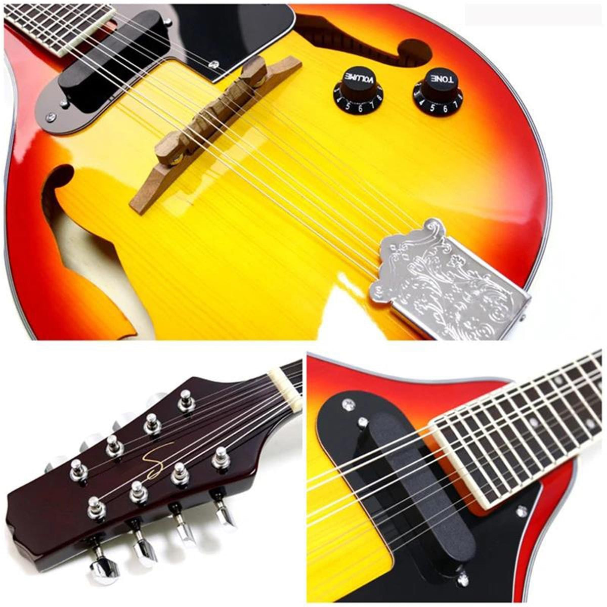 8 Strings Spruce Sunburst Mandolin W45832
