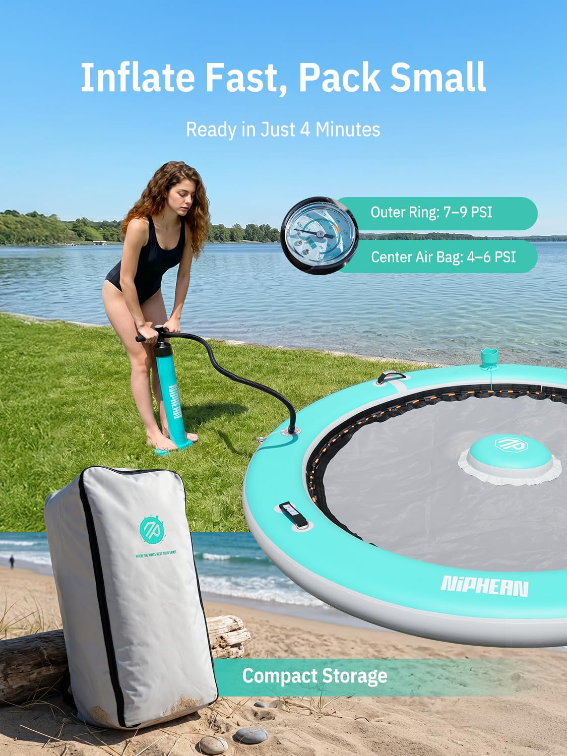 Inflatable Water Hammock 8FT D537486