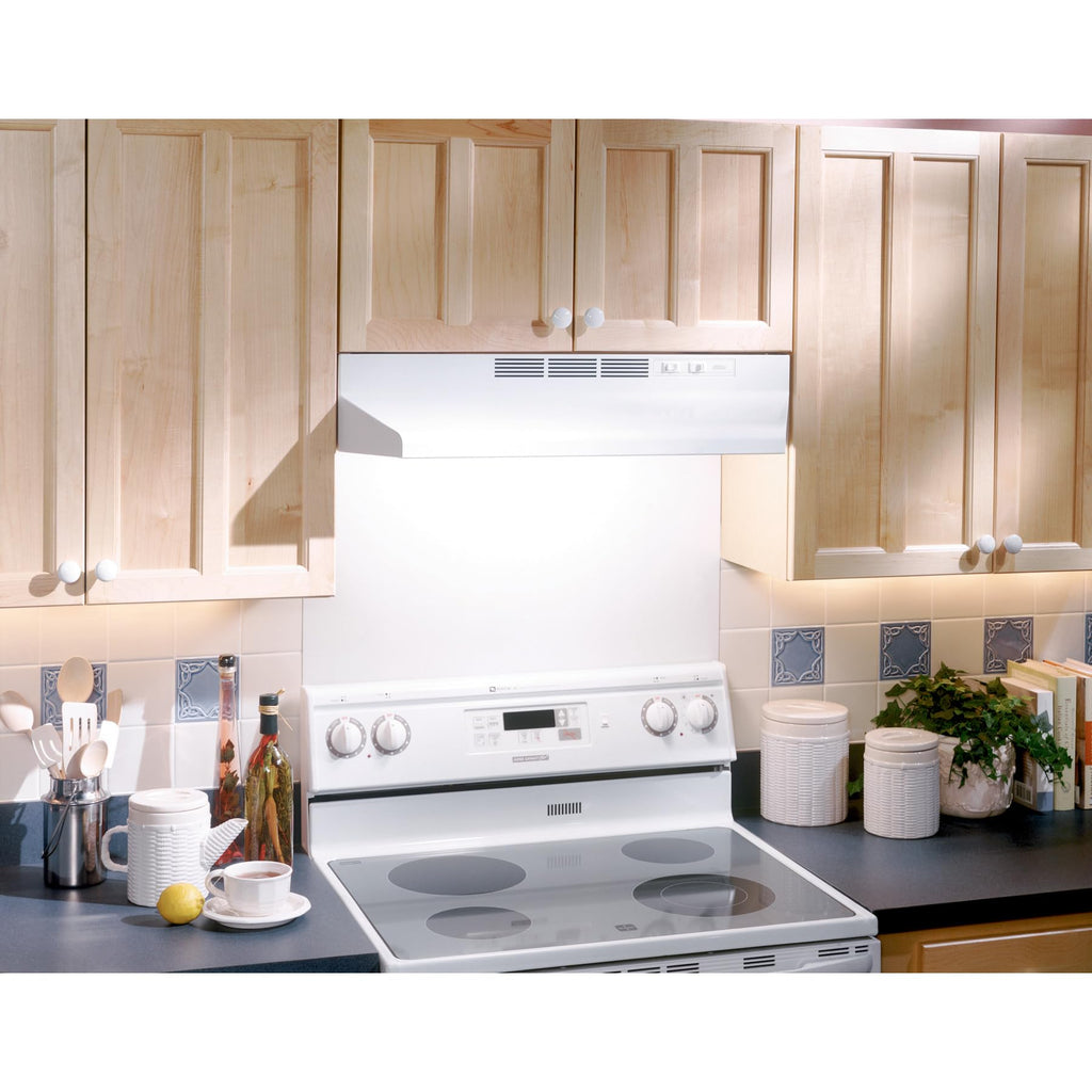 Ductless Range Hood with Lights, 30-Inch, White B8428