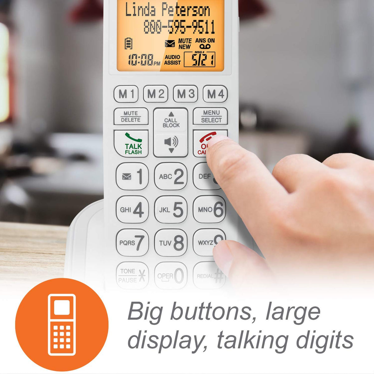 Corded/Cordless Phone System with Big Buttons and Large Display Q73372