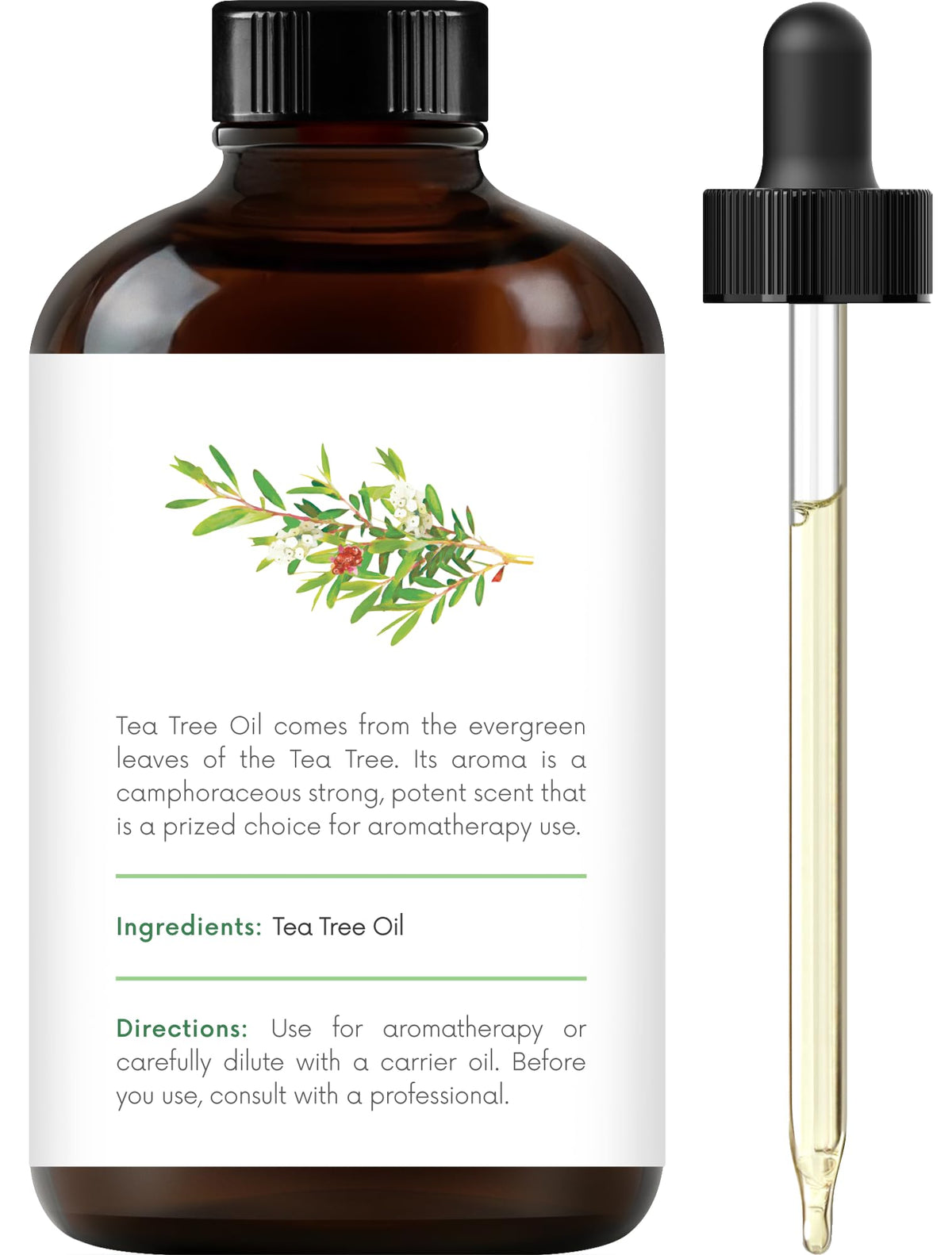 Eucalyptus Tea Tree and Lavender Essential Oil Set 4 Fl. Oz V73338