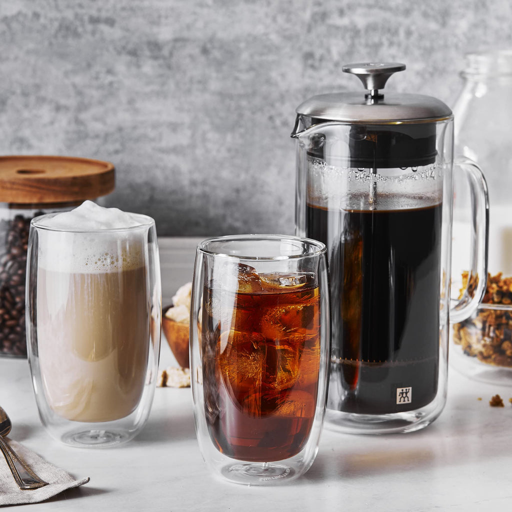 Double Wall French Press and Latte Glass I5999