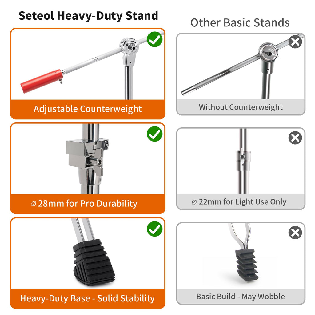 Heavy Duty 2-in-1 Convertible Cymbal Stand N94363