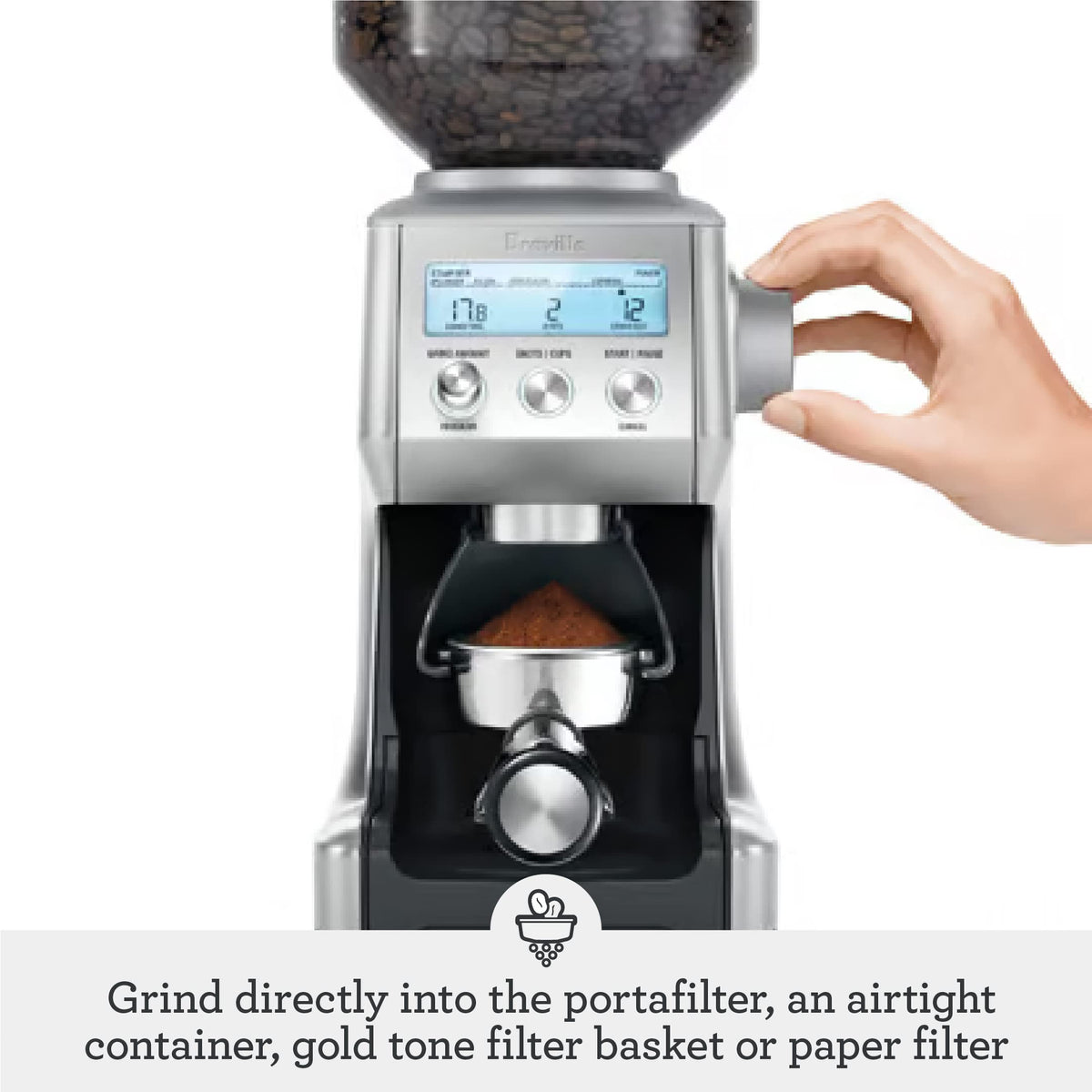 Brushed Stainless Steel Coffee Grinder L630942