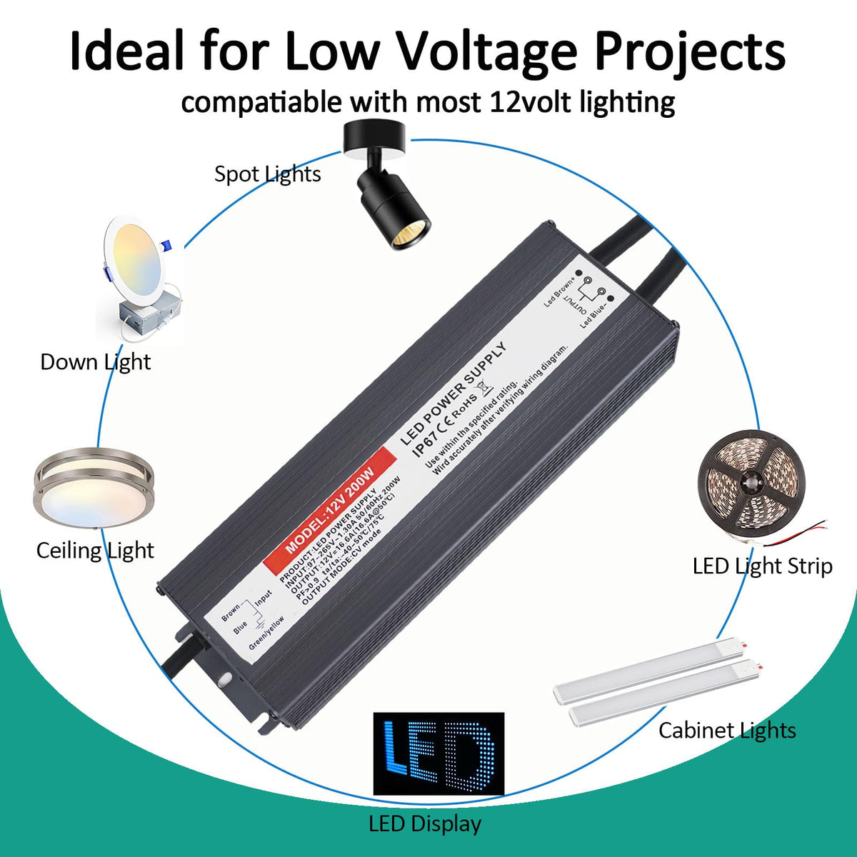 200W 12V LED Power Supply X25418