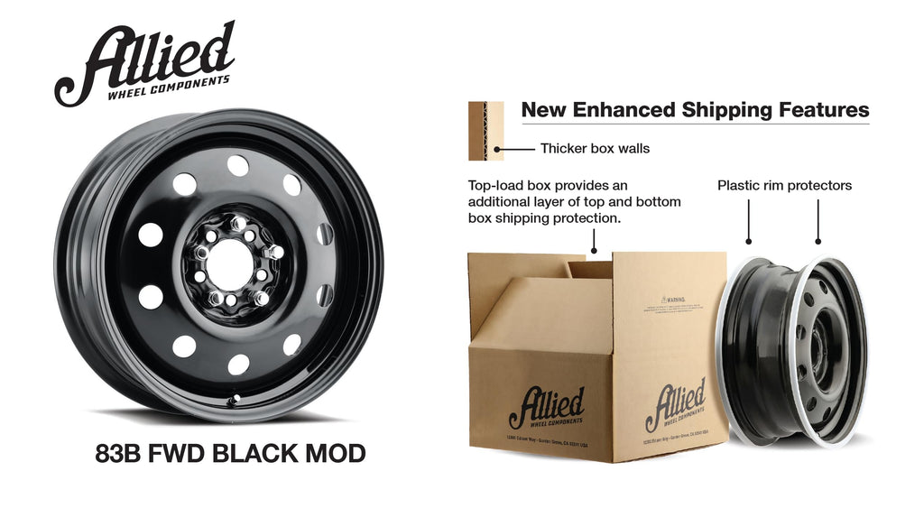 Black 16X6" 5X100 & 5X115 Steel Wheel U696241