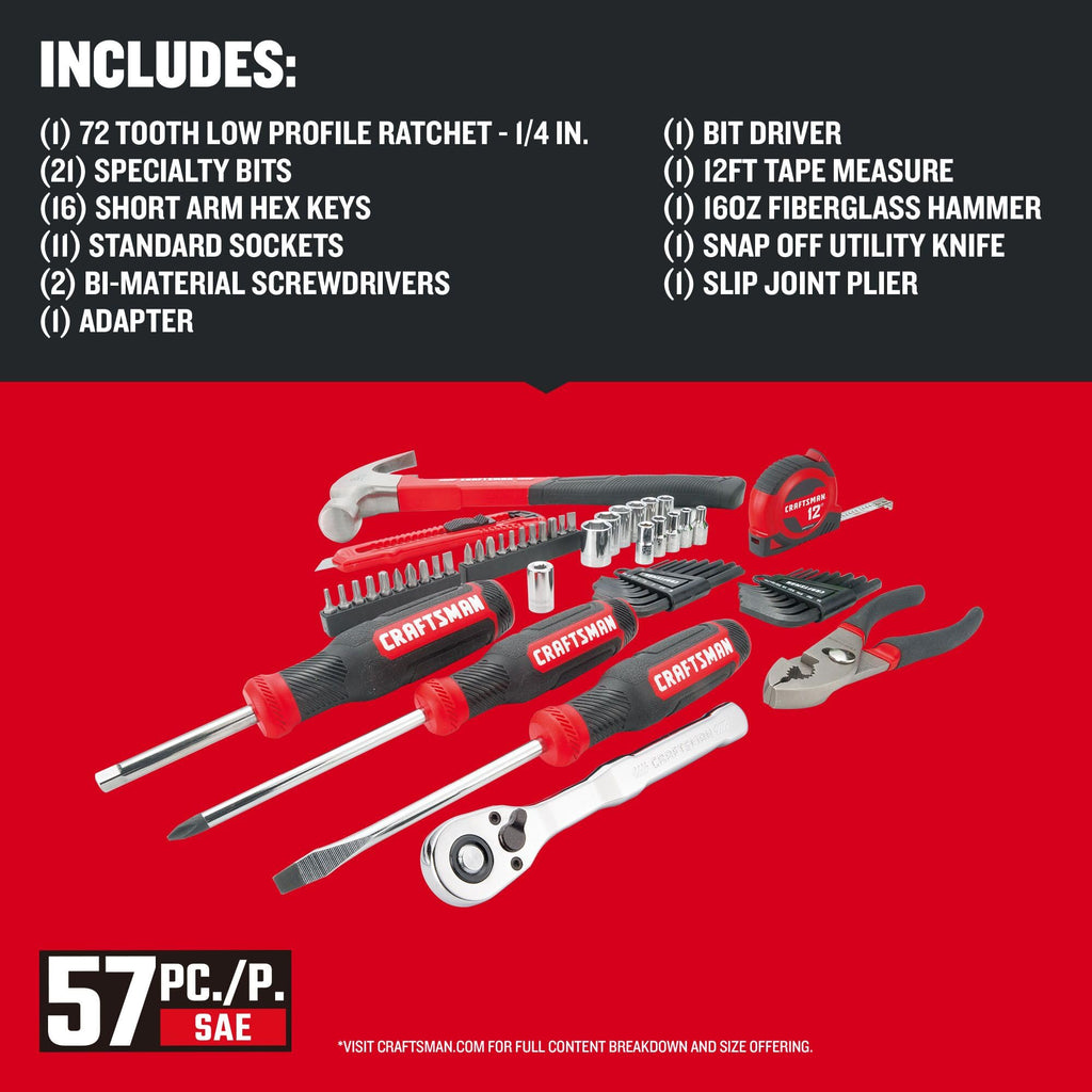57 Piece Mechanics Tool Set X348889