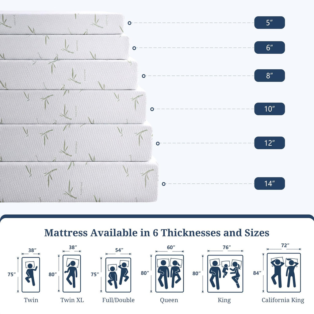 5 Inch Gel Infused Memory Foam Mattress I846