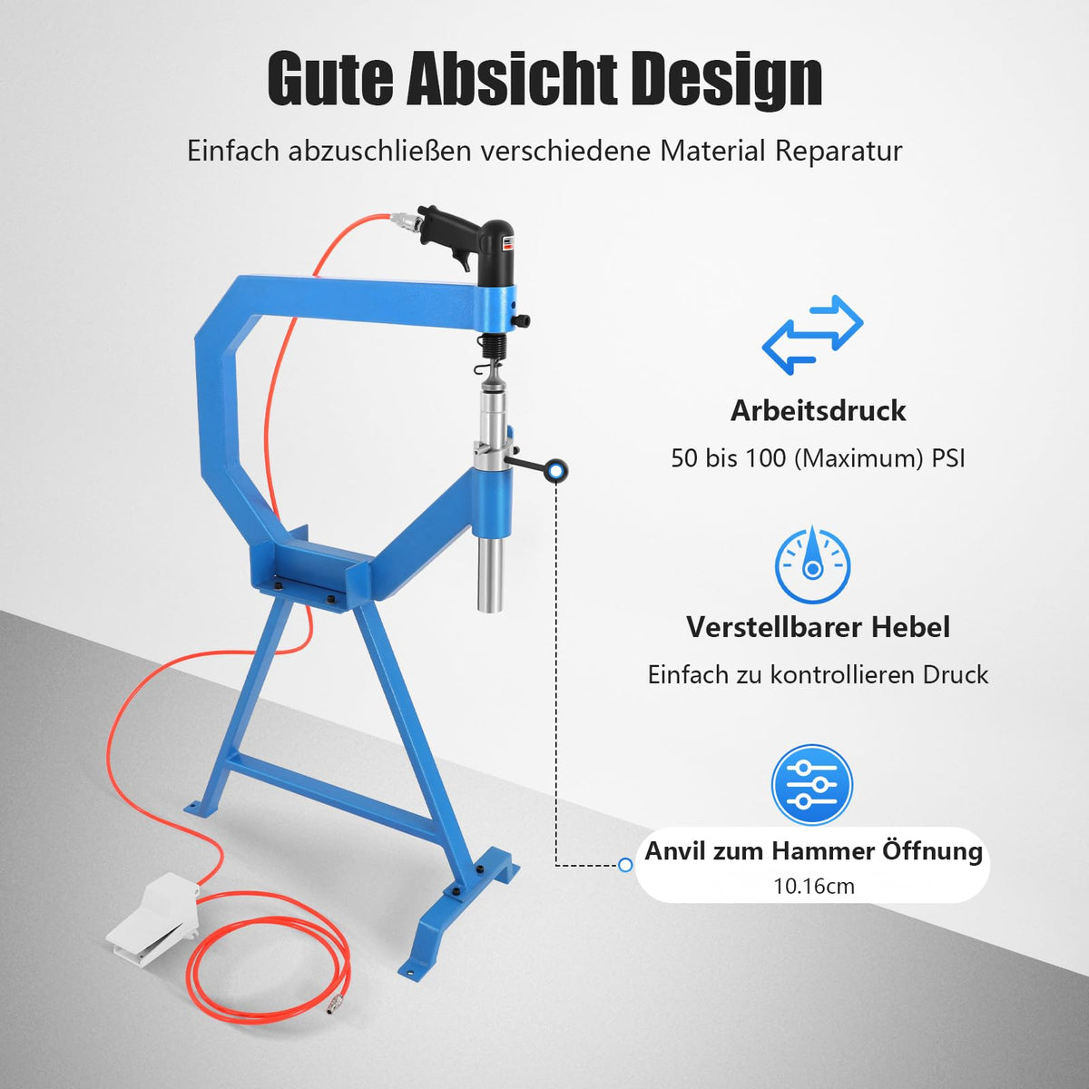 Pneumatic Planishing Hammer with Anvil Dies Y4829